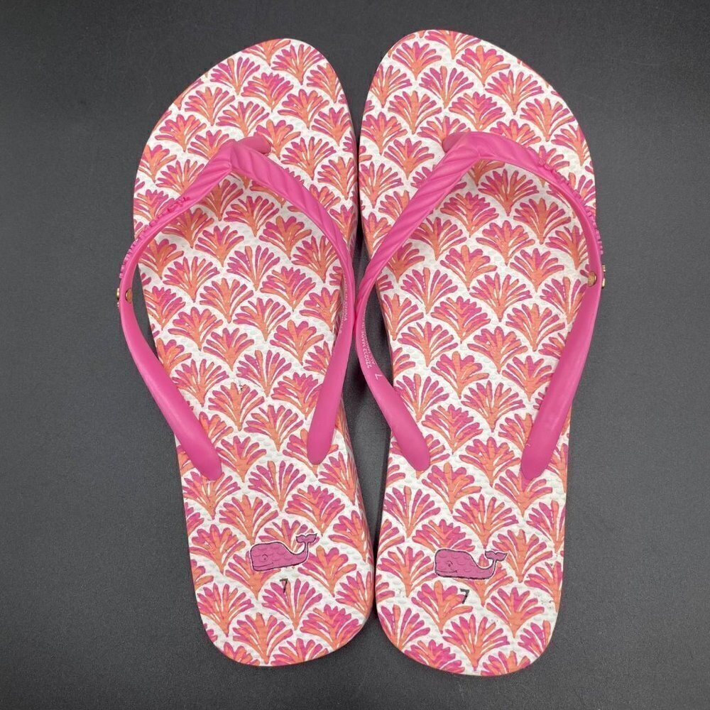 Vineyard Vines Pink Sandals Flip Flops Women’s Size 7